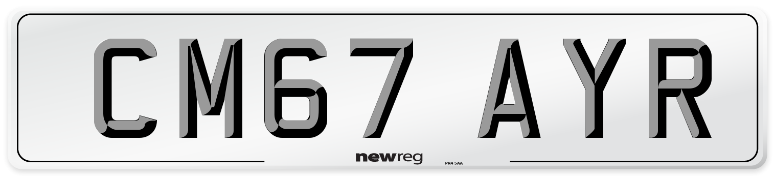 CM67 AYR Number Plate from New Reg